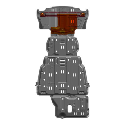 Motor de coche negro bajo cubierta Escudos de salpicaduras Protector de barro protección delantera debajo de la carrocería 25kg