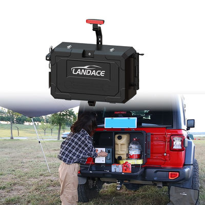 Accesorios fuera de carretera AL6063-T6 Puerta trasera Puerta trasera de almacenamiento exterior Caja de herramientas para jeep