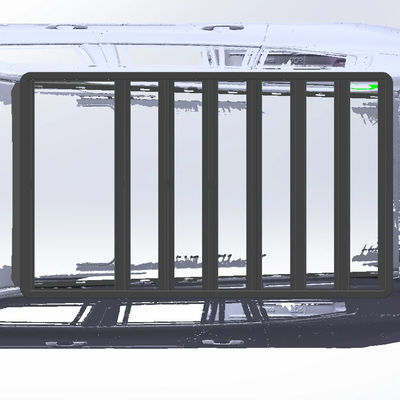 Estantes de techo de automóvil de aluminio para Toyota LC300 Larga 2270*1300mm Superficie de recubrimiento en polvo