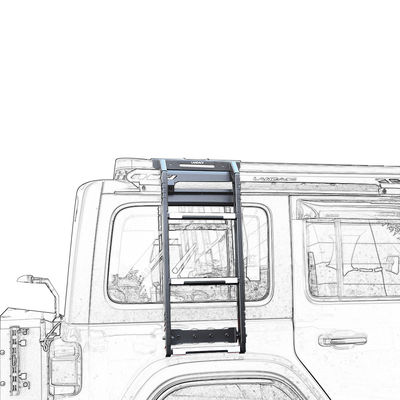 4x4 Accesorios para automóviles Escalera de puerta lateral de acero con tratamiento de superficie por electroforesis