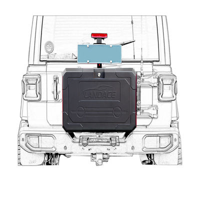 Caja de almacenamiento para automóviles de marca internacional de aleación de aluminio 6063 T6 Caja de almacenamiento de puerta trasera 4 * 4 accesorio fuera de la carretera