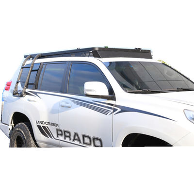 Plataforma de estantería de techo de automóvil resistente a la oxidación con rieles de montaje en acero inoxidable negro
