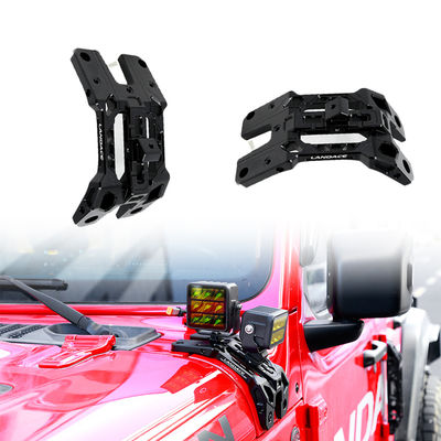 Cnc mecanizado de aleación de aluminio A pilar Led Spot Light Brackets para Jeep Wrangler JL JT