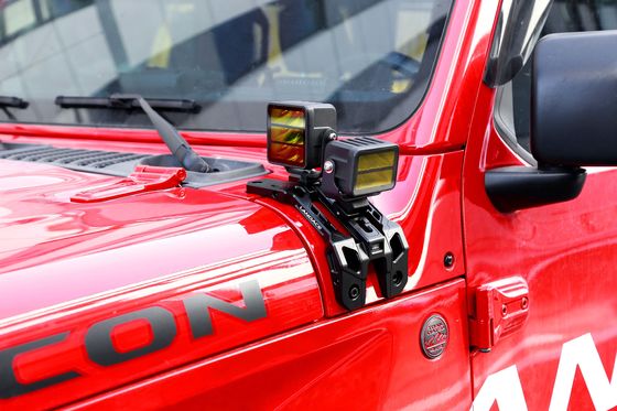Cnc mecanizado de aleación de aluminio A pilar Led Spot Light Brackets para Jeep Wrangler JL JT