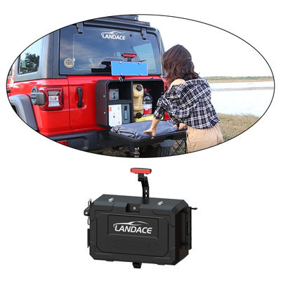 6063 Aluminio Jeep Wrangler JL JK Caja de almacenamiento de puerta trasera para almacenamiento exterior fuera de carretera