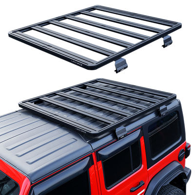 Peso ligero Negro 4x4 Rack de techo de aleación de aluminio Jeep Wrangler JL con capacidad de 25 kg