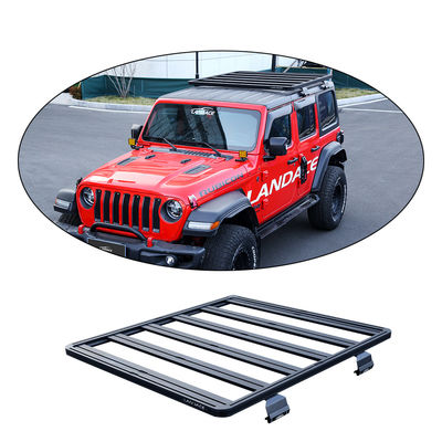 Peso ligero Negro 4x4 Rack de techo de aleación de aluminio Jeep Wrangler JL con capacidad de 25 kg