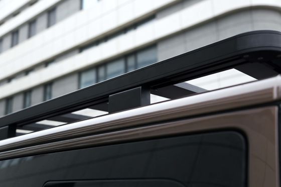 Accesorios para automóviles 4X4 negros Cesta de barras transversales Plataforma plana de aleación de aluminio Multivan Roof Racks para Volkswagen