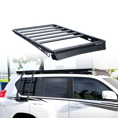 LC300 portaequipajes de automóviles de aleación de aluminio negro en polvo cubierto con una cesta de techo