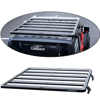 Universal Jeep Wrangler JL JK JT Cesta de equipaje superior fuera de la carretera Estantes de techo de automóviles de aluminio