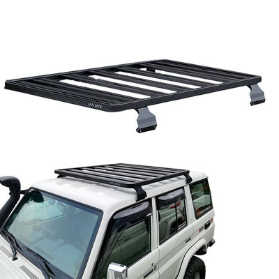 Estante de techo recubierto de polvo negro para LC79 23.5kG Capacidad Universal de aluminio 4WD