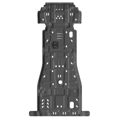 Capa del motor de automóvil de aluminio estándar Protector de placa de patinaje para D-MAX en negro