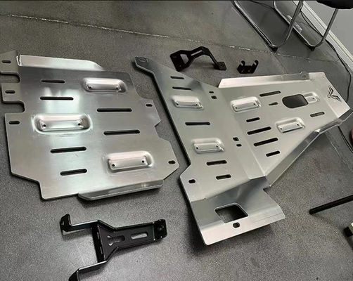 Cubierta de motor de protección alta bajo la carrocería para Jeep Wrangler JL Placa de patinaje completo 2018- Plata
