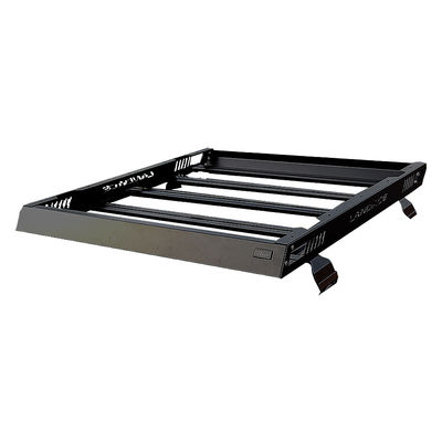 Cesta de transporte de carga de techo de aleación de aluminio recubierta en polvo negro para Jeep Wrangler