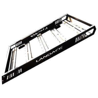 Cesta de transporte de carga de techo de aleación de aluminio recubierta en polvo negro para Jeep Wrangler