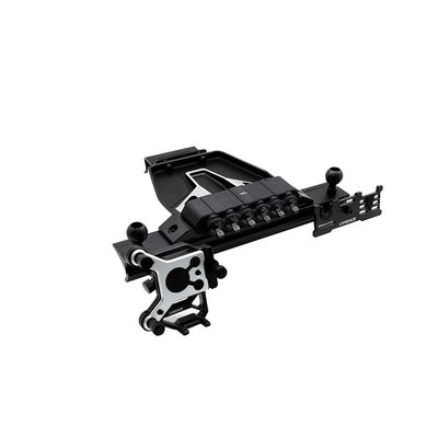 Soporte de teléfono de automóvil multifunción de superficie anódica oxidada para soporte de consola central negro