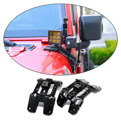 Sistema de iluminación integrado de soporte ligero A-Pillar, soporte de antena y montaje Go Pro para Jeep JL