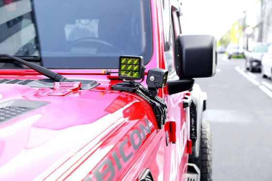 Jeep JL Negro Jeep aleación de aluminio LED soporte de luz de conducción soporte de montaje de pilar