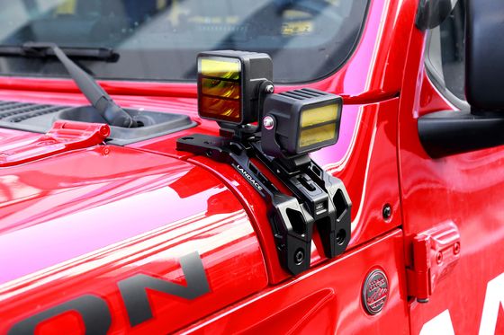 Jeep JL Negro Jeep aleación de aluminio LED soporte de luz de conducción soporte de montaje de pilar