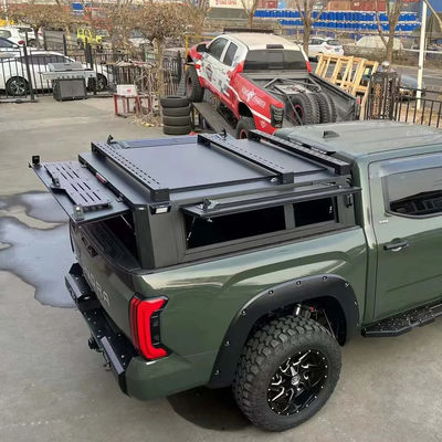 Toyota Tundra Pickup Negro cubierta de cama con montaje del maletero y construcción de aluminio