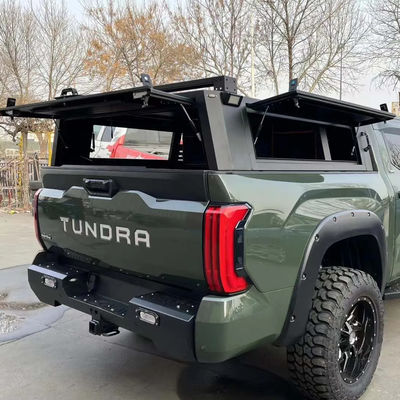Toyota Tundra Pickup Negro cubierta de cama con montaje del maletero y construcción de aluminio
