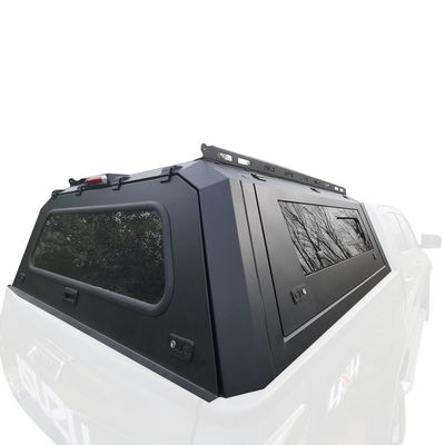 Jeep Gladiator Pickup Camión Cama Canopy Topper en acabado de polvo de color negro