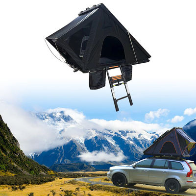 Triángulo Universal Clamshell Hard Shell Techo del coche Tienda superior para acampar al aire libre Gris oscuro