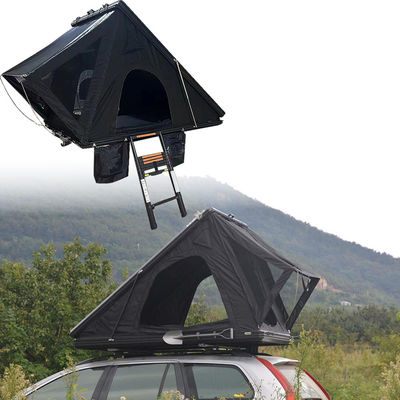 Triángulo Universal Clamshell Hard Shell Techo del coche Tienda superior para acampar al aire libre Gris oscuro