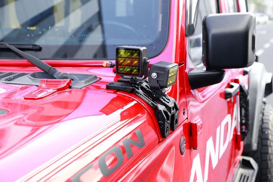 Aluminio de aleación A pilar luz soporte negro Jeep Jl A pilar luz montajes