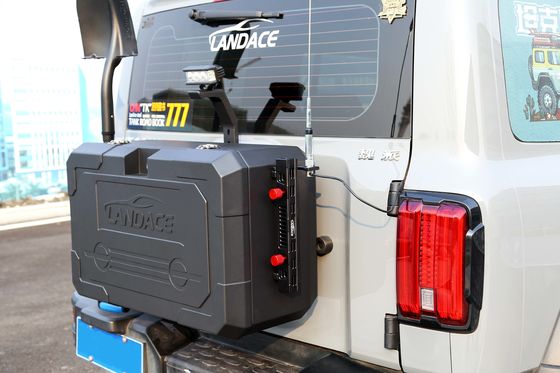 Puerta trasera de aluminio fuera de la carretera Jeep Caja de almacenamiento exterior para el tanque 300 BJ40 con montura trasera