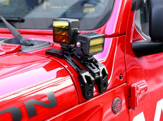 Brackets de montaje de luz personalizables para Jeep Wrangler JL Accesorios exteriores de plata