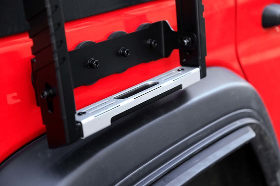 SUS304 4x4 Accesorios todoterreno Wrangler JL Black Roof Rack montado Escalera lateral de metal para jeep