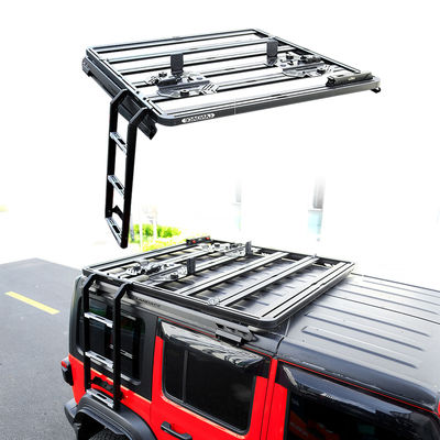 Accesorios universales 4x4 todoterreno Jeep Wrangler JL Roof Rack Escalera lateral montada