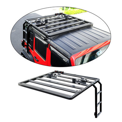 Accesorios universales 4x4 todoterreno Jeep Wrangler JL Roof Rack Escalera lateral montada
