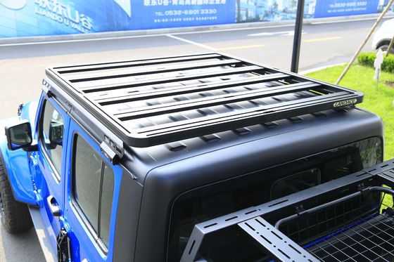 Gladiador fuera de carretera JT de aleación de aluminio Techo del coche bastidor plataforma de barra cruzada 4X4 para Jeep 25KG