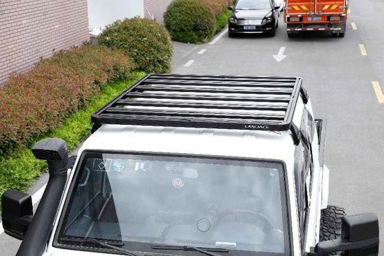 Black Off Road Land Cruiser Serie 79 de aleación plana de aluminio 4X4 Recos universales para el techo de automóviles para Toyota
