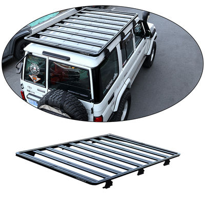 Off Road Land Cruiser LC76 Serie 4x4 Montado en el techo en negro AL6063 SS304 para Toyota