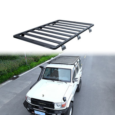 Off Road Land Cruiser LC76 Serie 4x4 Montado en el techo en negro AL6063 SS304 para Toyota
