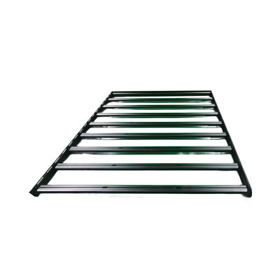 150*142*5 Tamaño Cargador de techo de recubrimiento en polvo negro para protección y almacenamiento LC150