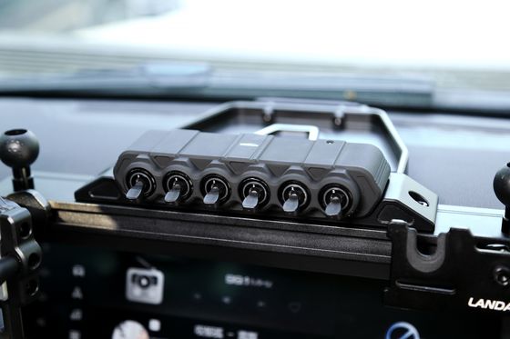 Panel de conmutación de 6 bandas para automóviles, barcos marinos, SUV, RV, UTV, ATV, acabado de anodizado duro 2023