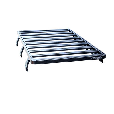 Montado en el techo con bastidor universal para Toyota Y60 de aleación de aluminio con recubrimiento en polvo negro