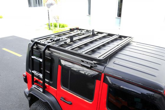 JEEP WranglerJL Universal 4 Runner Side Auto Base de aluminio y techo con bastidor Escalera lateral del coche