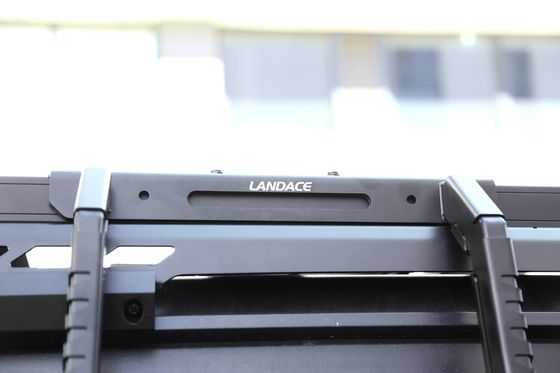 Extensión del bastidor de techo de acero inoxidable y escalera lateral para Jeep Wrangler JL Finish negro