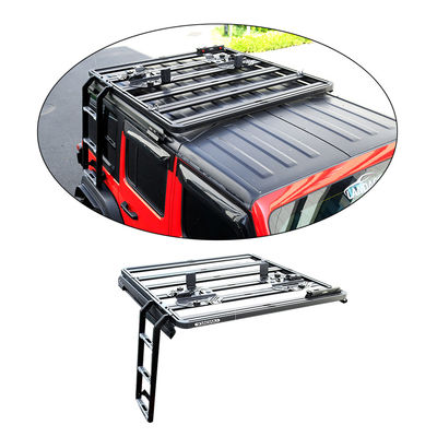 4x4 Accesorios exteriores del vehículo Escalera de acceso al techo lateral negro para 18-23 Wrangler Rubicon Jeep