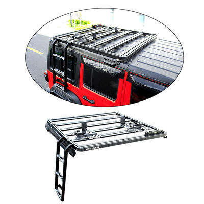 4x4 Accesorios exteriores del vehículo Escalera de acceso al techo lateral negro para 18-23 Wrangler Rubicon Jeep