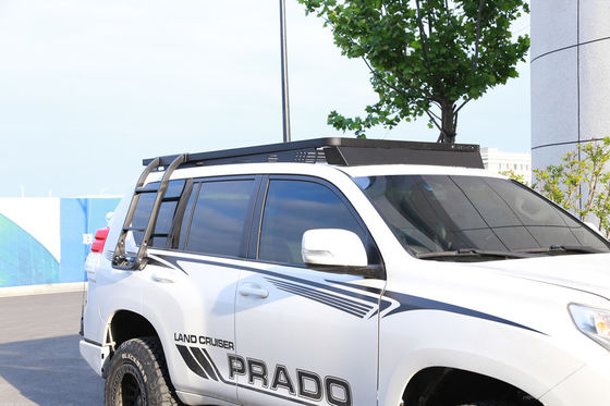 Plataforma plana de aluminio con recubrimiento de polvo negro para el diseño del sistema de bastidores de techo 4Runner