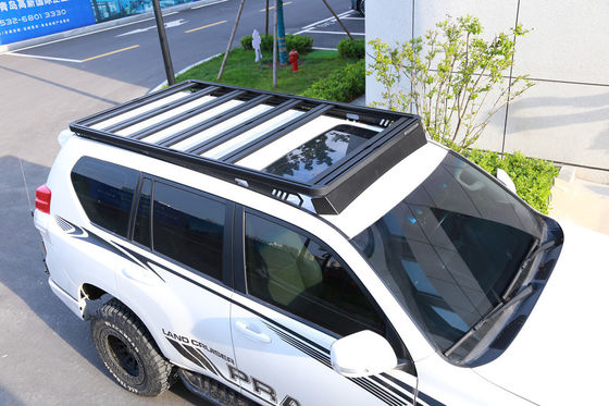 Plataforma plana de aluminio con recubrimiento de polvo negro para el diseño del sistema de bastidores de techo 4Runner