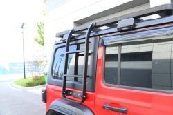 Jeep Wrangler JL JK Q235-8 Negro 4x4 Vehículo Alto Paso lateral Escalera lateral Kit de adaptación de pared