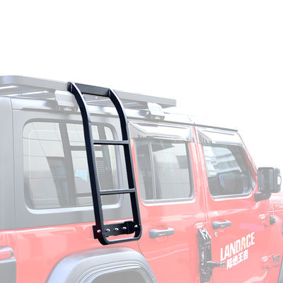 2013-2017 Jeep Wrangler JL JK Escalera lateral negra para fácil acceso al bastidor de techo y puerta trasera
