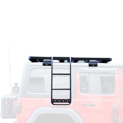 Escalera lateral de acero inoxidable negra elegante y funcional para Jeep WranglerJL Roof Rack